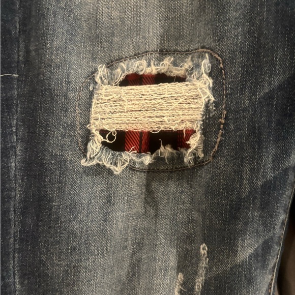 Judy Blue Skinny Fit Size 9/29.  Distressed Buffalo Plaid Patches. - Picture 7 of 7